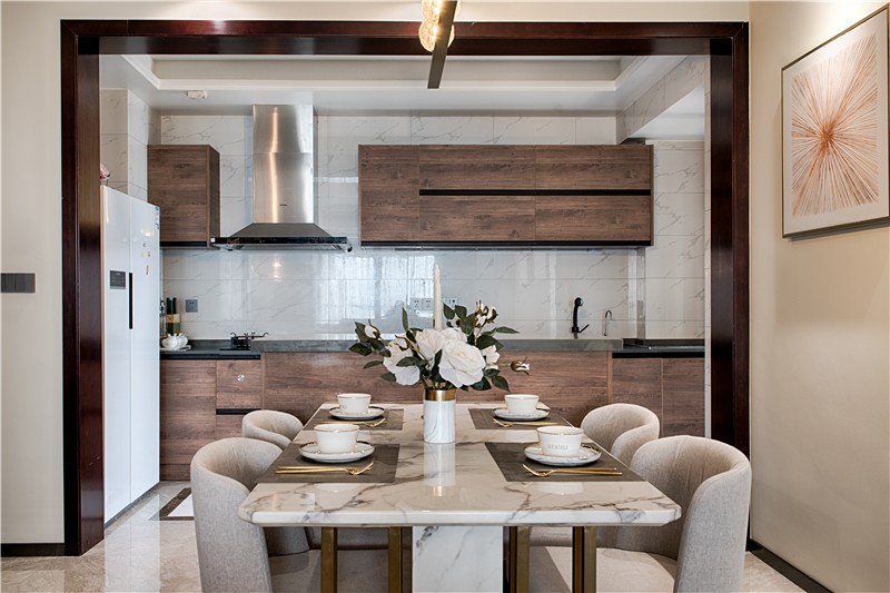 后現(xiàn)代港式風格家裝設計室內裝修效果圖-廚餐廳 后現(xiàn)代港式風格家裝設計室內裝修效果圖-廚餐廳