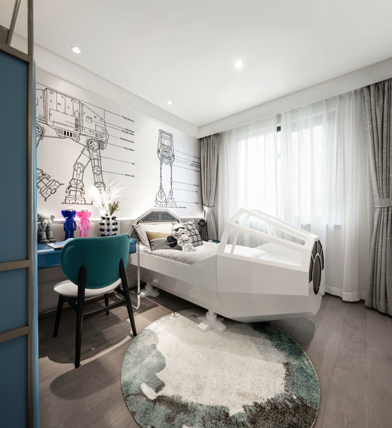 現(xiàn)代輕奢風(fēng)格室內(nèi)設(shè)計(jì)家裝案例-兒童房 現(xiàn)代輕奢風(fēng)格室內(nèi)設(shè)計(jì)家裝案例-兒童房