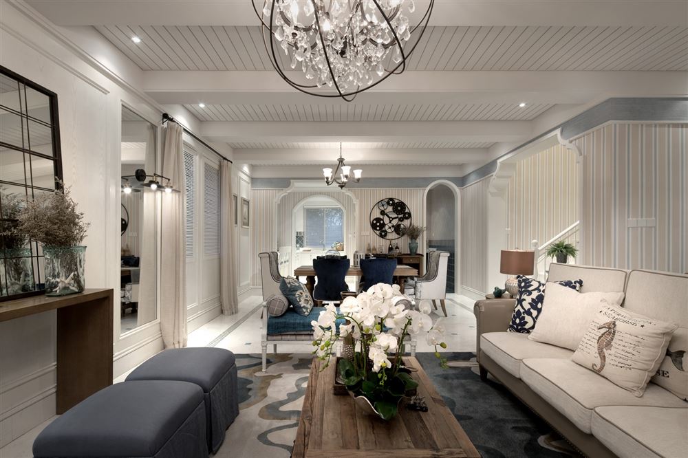 茂名市濱海灣一號地中海風格三居室裝修案例