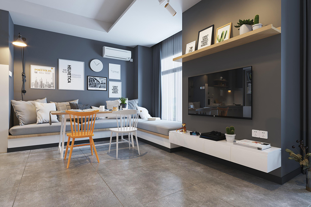 現(xiàn)代風格公寓裝修設(shè)計效果圖-客廳餐桌 現(xiàn)代風格公寓裝修設(shè)計效果圖-客廳餐桌