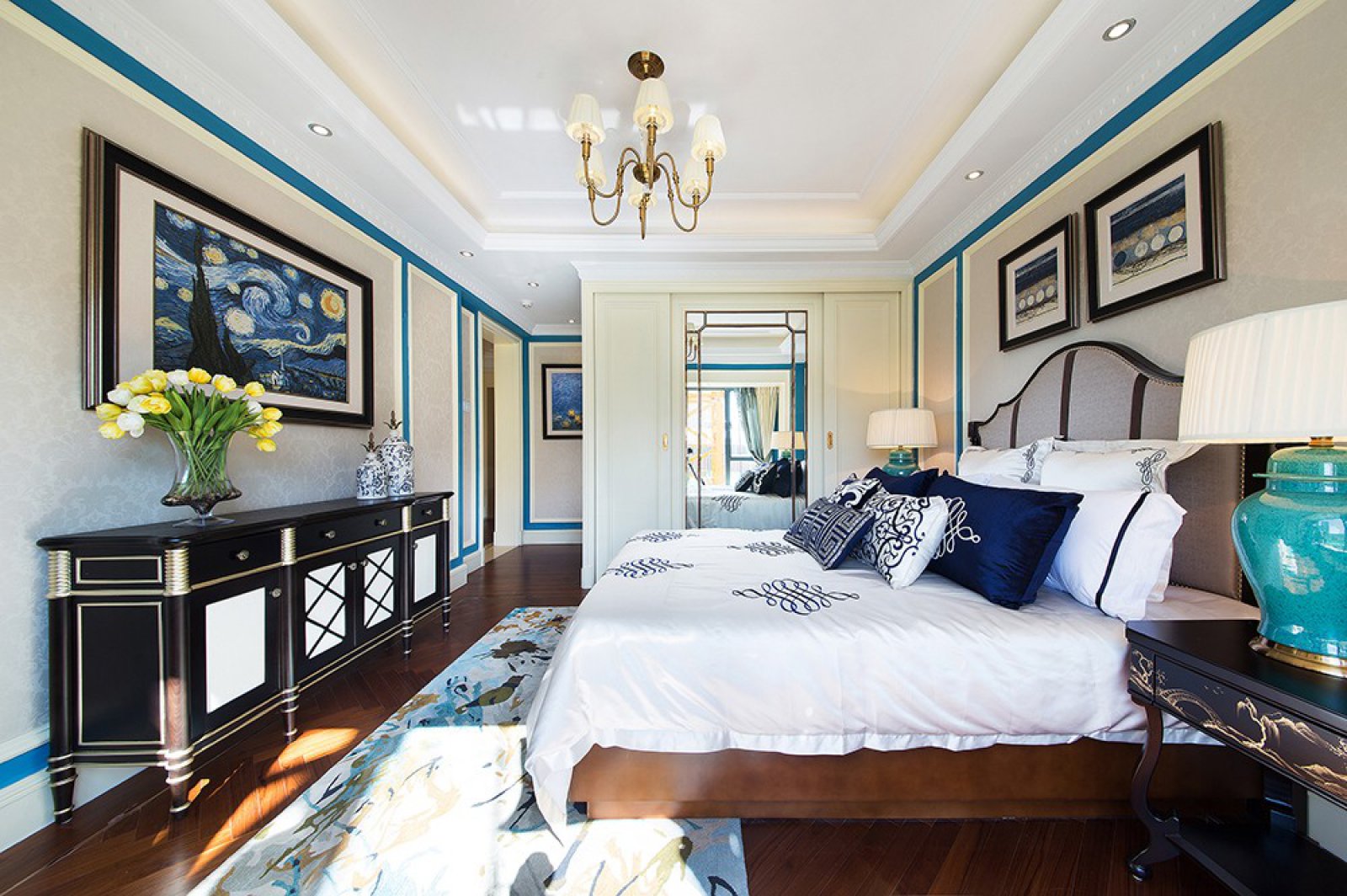 佛山裝修公司歐式田園風(fēng)格室內(nèi)裝修效果圖-主臥 佛山裝修公司歐式田園風(fēng)格室內(nèi)裝修效果圖-主臥