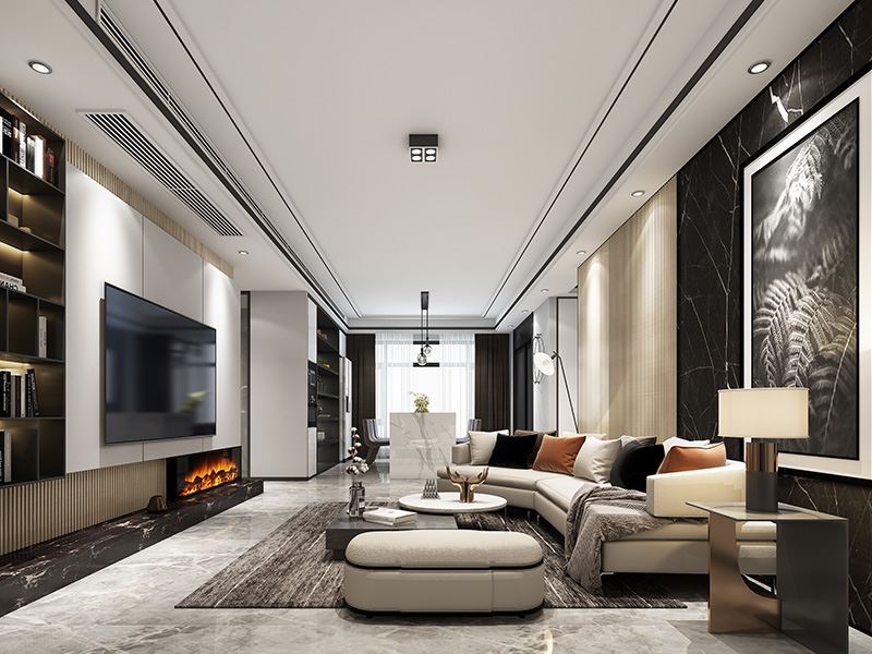 常州市龍湖香醍漫步別墅現(xiàn)代簡約風格三居室裝修案例