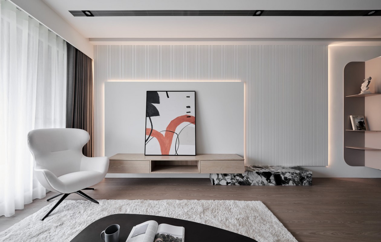 現(xiàn)代簡約風格室內(nèi)設計家裝案例-客廳背景墻 現(xiàn)代簡約風格室內(nèi)設計家裝案例-客廳背景墻