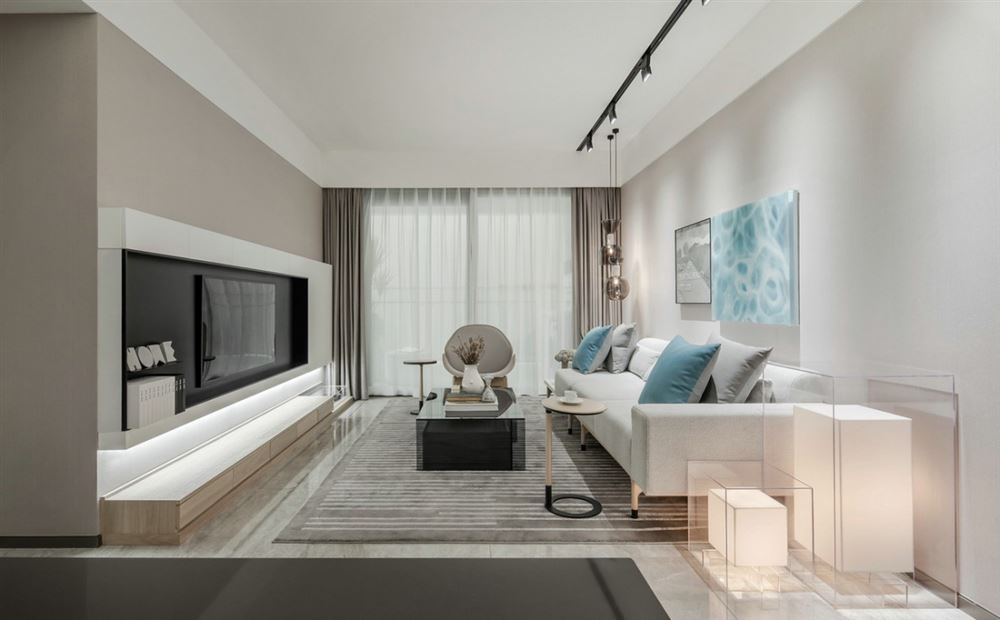 佛山市雅居樂(lè)&middot;江畔明珠輕奢風(fēng)格三居室裝修案例