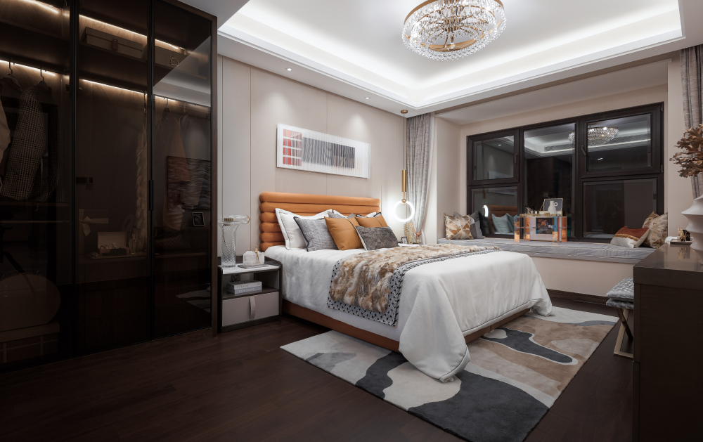 北歐輕奢風(fēng)格室內(nèi)設(shè)計家裝案例-主臥 北歐輕奢風(fēng)格室內(nèi)設(shè)計家裝案例-主臥