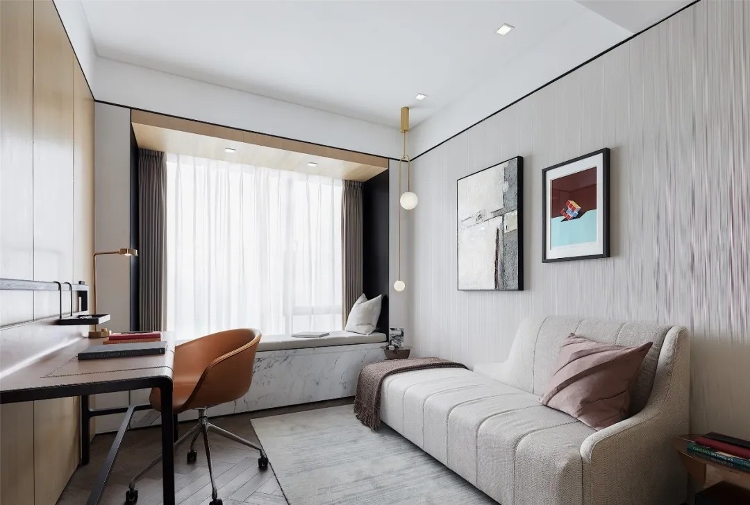 現(xiàn)代輕奢風(fēng)格室內(nèi)設(shè)計(jì)家裝案例-書房 現(xiàn)代輕奢風(fēng)格室內(nèi)設(shè)計(jì)家裝案例-書房