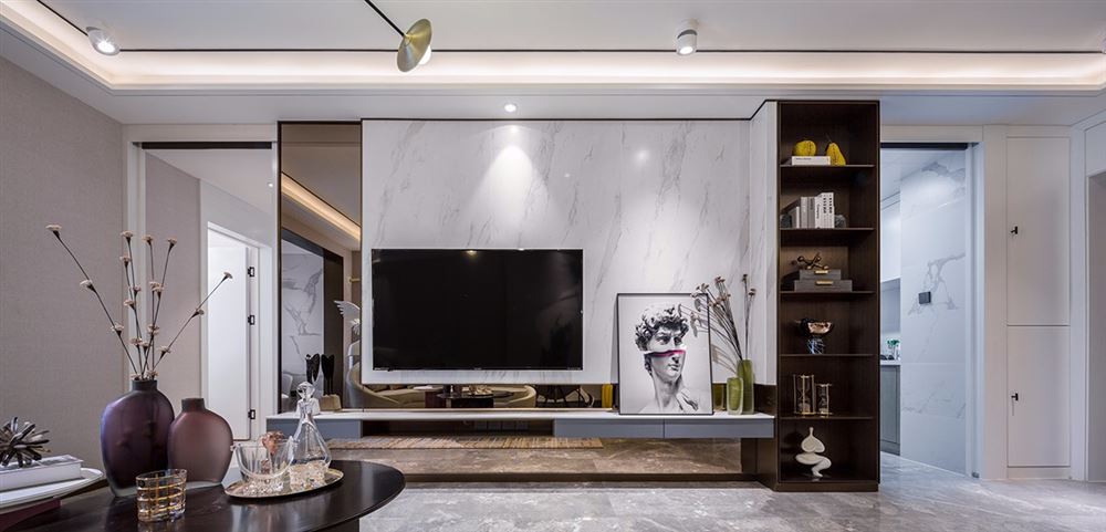 陽江市暢達(dá)新城輕奢風(fēng)格三居室裝修案例