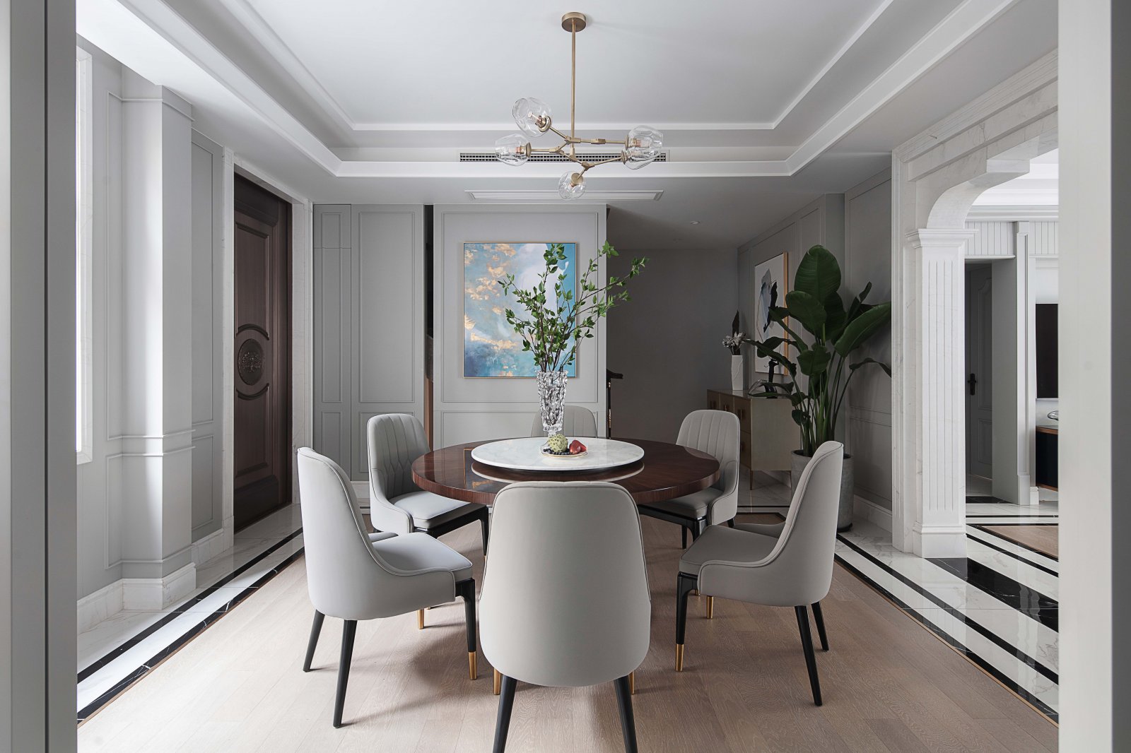 裝修案例輕奢風(fēng)格室內(nèi)裝修效果圖-餐廳 裝修案例輕奢風(fēng)格室內(nèi)裝修效果圖-餐廳