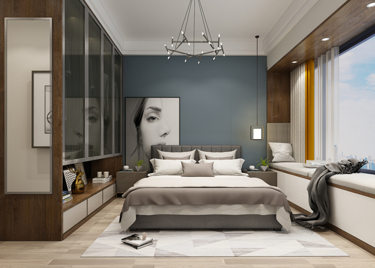 佛山市佛奧灣輕奢風(fēng)格四居室裝修案例