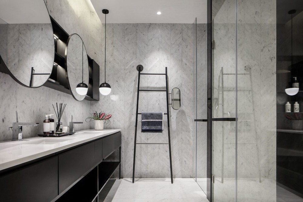 簡約黑白灰風格室內(nèi)設計家裝案例-衛(wèi)生間 簡約黑白灰風格室內(nèi)設計家裝案例-衛(wèi)生間