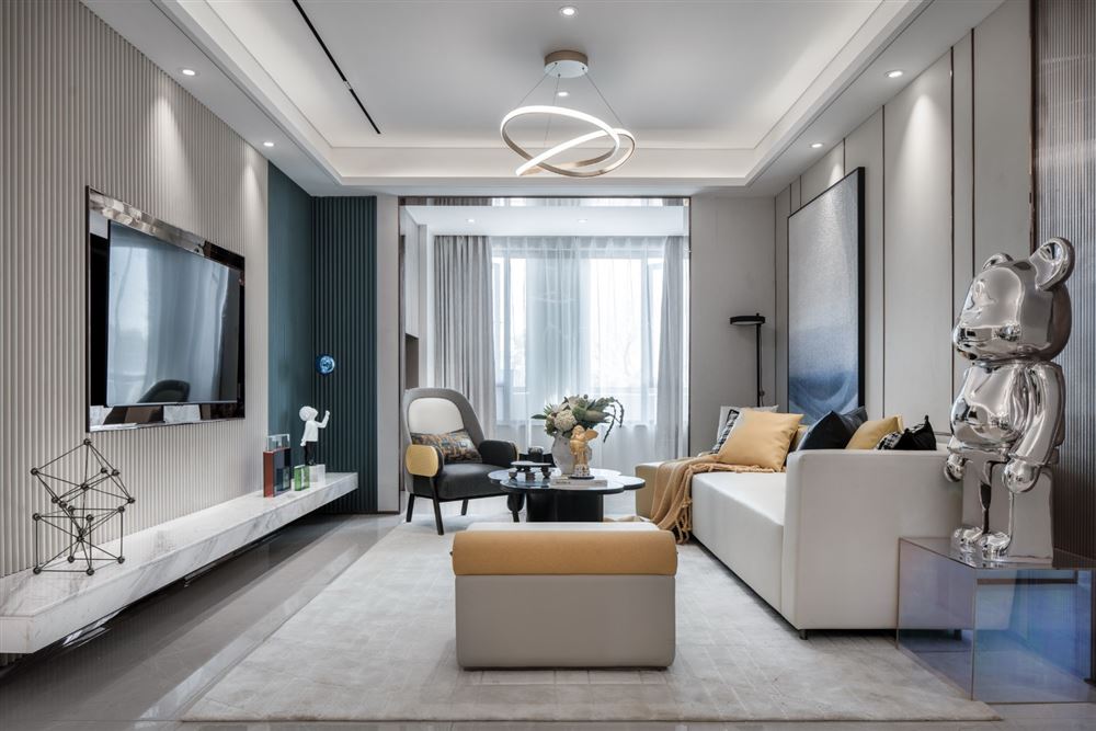 佛山市招商&middot;悅府現(xiàn)代簡(jiǎn)約風(fēng)格三居室裝修案例