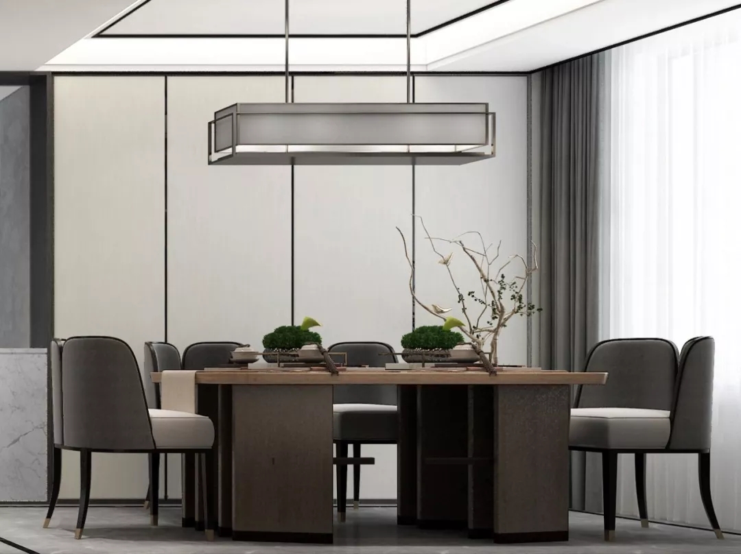 裝修案例新中式風格室內裝修效果圖-餐廳 裝修案例新中式風格室內裝修效果圖-餐廳