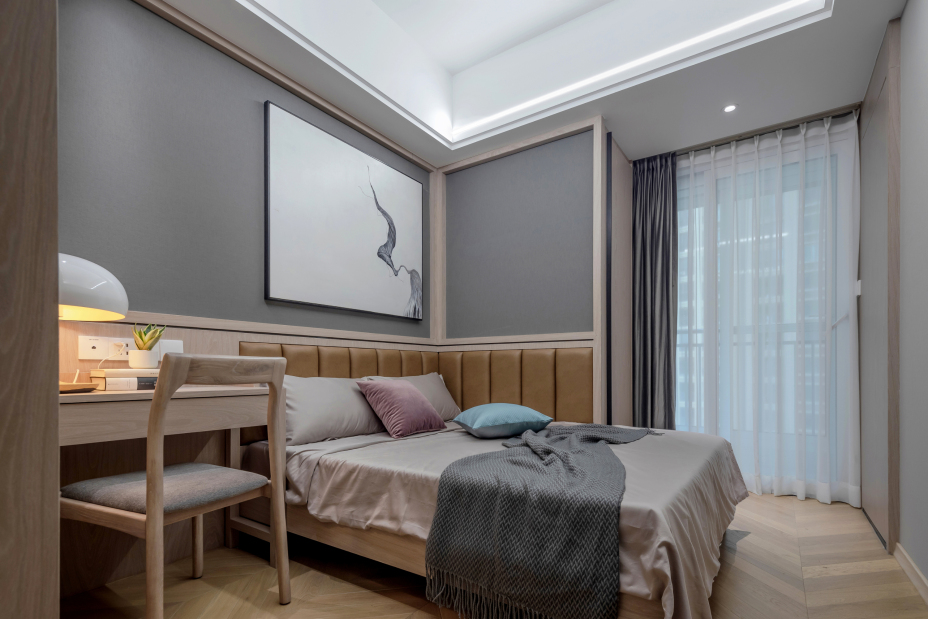 新中式風格家裝設計室內裝修效果圖-次臥 新中式風格家裝設計室內裝修效果圖-次臥