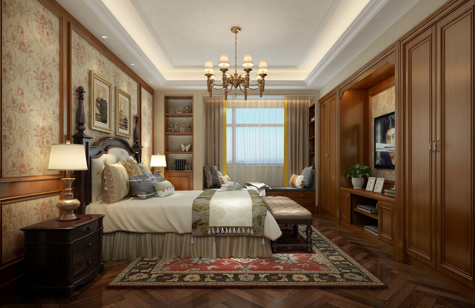 歐式風格家裝設計室內(nèi)裝修效果圖-臥室 歐式風格家裝設計室內(nèi)裝修效果圖-臥室