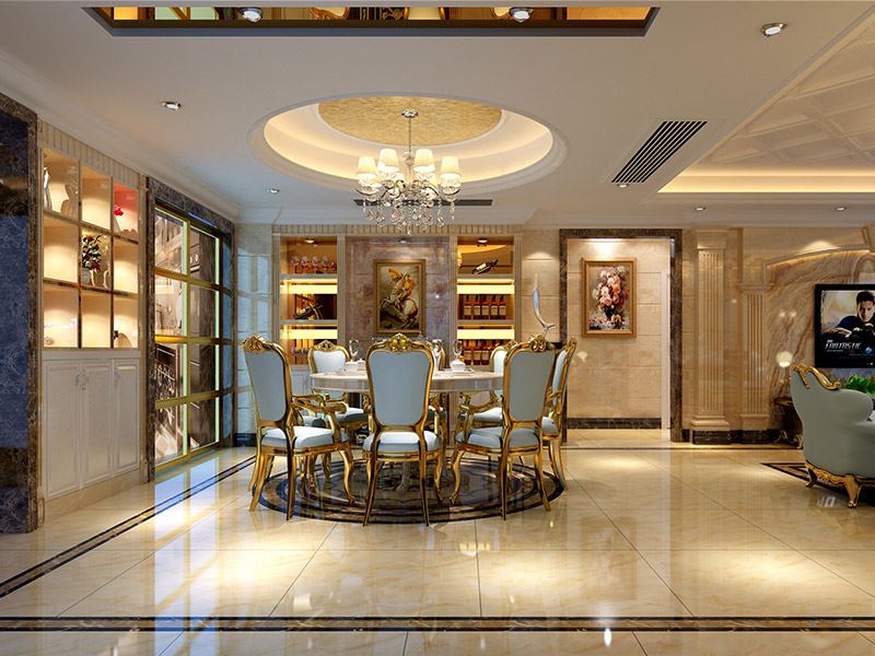 佛山市建投綠地璀璨天城歐式風(fēng)格四居室裝修案例