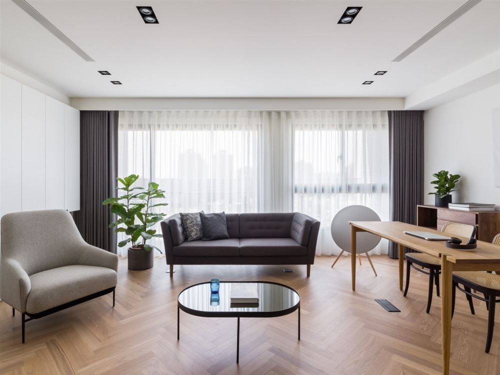 江門(mén)市萊茵華庭現(xiàn)代簡(jiǎn)約風(fēng)格三居室裝修案例