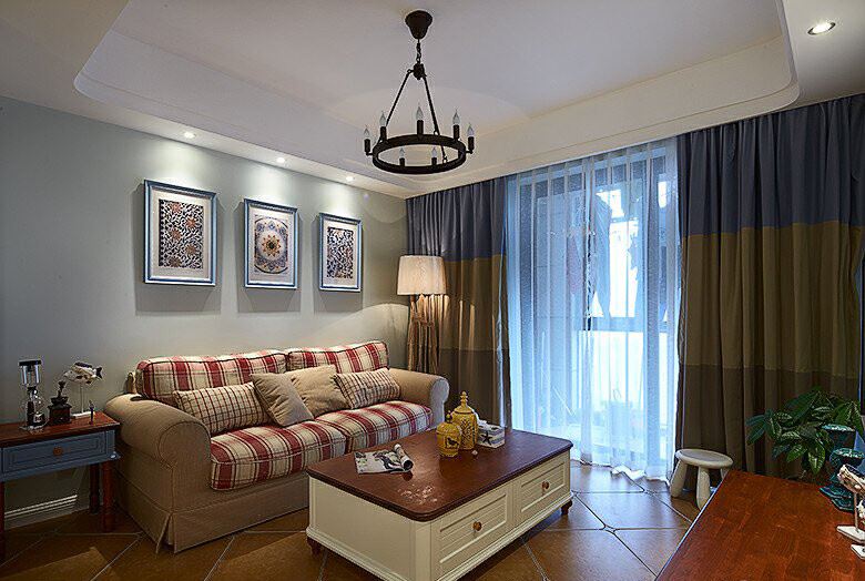 江門市保利大都會田園風格二居室裝修案例