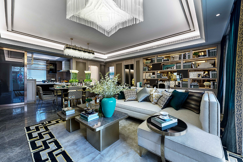 南寧龍光玖瓏湖三居136平米歐式風(fēng)格室內(nèi)裝修案例-客廳 南寧龍光玖瓏湖三居136平米歐式風(fēng)格室內(nèi)裝修案例-客廳