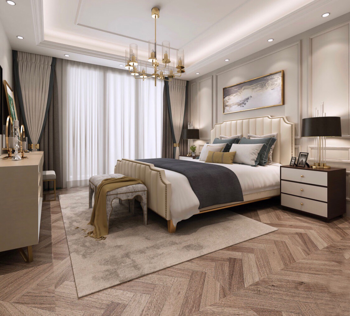 輕奢風(fēng)格室內(nèi)裝修效果圖-萬象江山二期三居166平米-臥室 輕奢風(fēng)格室內(nèi)裝修效果圖-萬象江山二期三居166平米-臥室