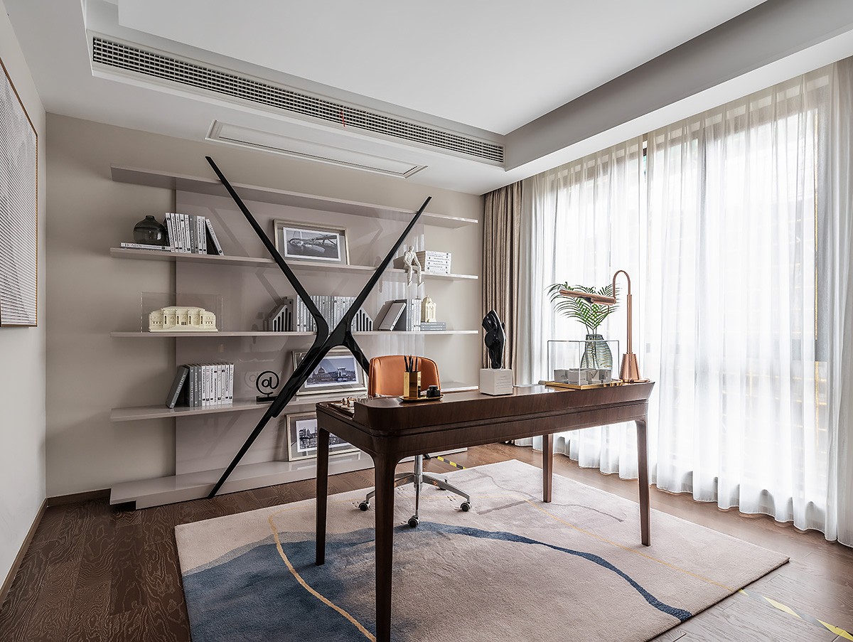 新中式風(fēng)格家裝設(shè)計(jì)別墅裝修效果圖-書房 新中式風(fēng)格家裝設(shè)計(jì)別墅裝修效果圖-書房