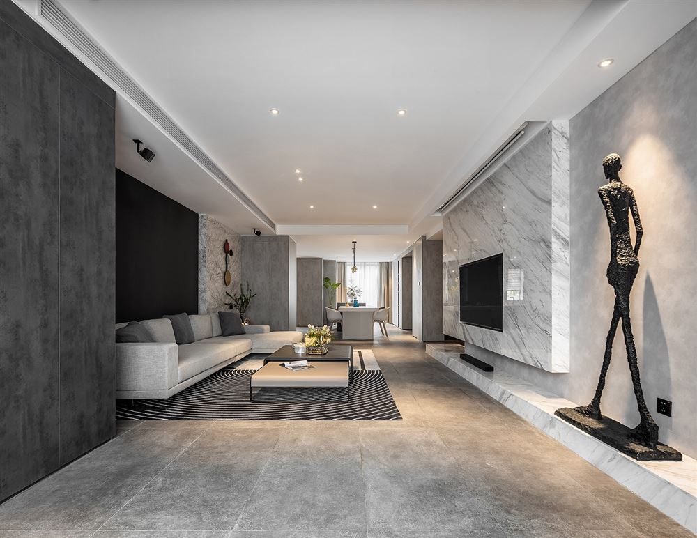 廣州市新世界花園輕奢風(fēng)格三居室裝修案例