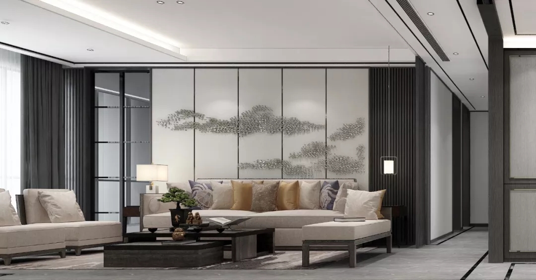 裝修案例新中式風格室內裝修效果圖-客廳 裝修案例新中式風格室內裝修效果圖-客廳