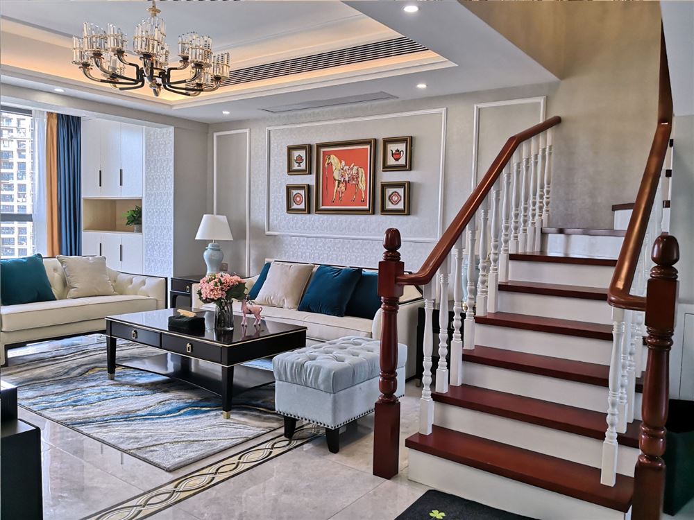 江門市潮連聚龍新村歐式風格復式裝修案例