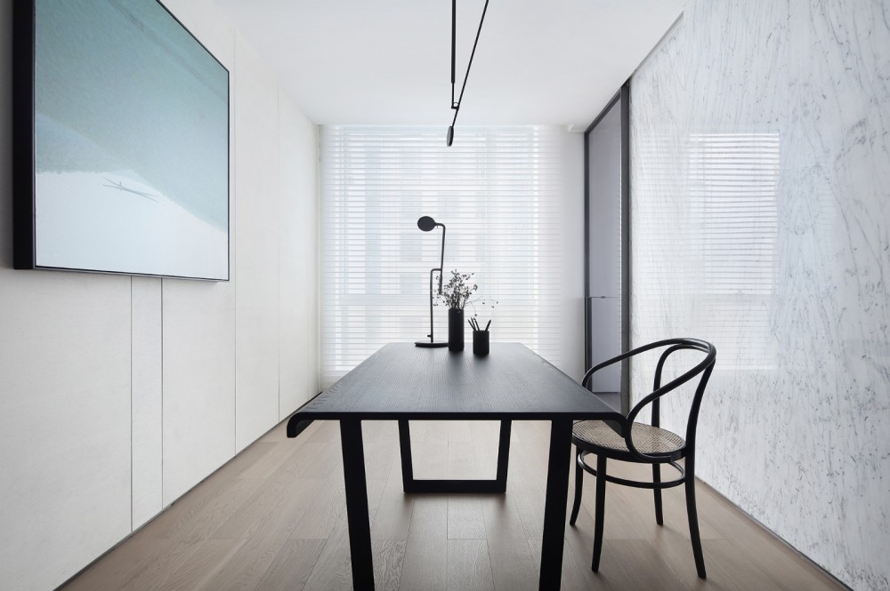 簡約黑白灰風格室內(nèi)設計家裝案例-書房 簡約黑白灰風格室內(nèi)設計家裝案例-書房