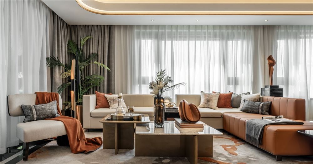 曲靖市鳳凰園小區(qū)輕奢風(fēng)格四居室裝修案例