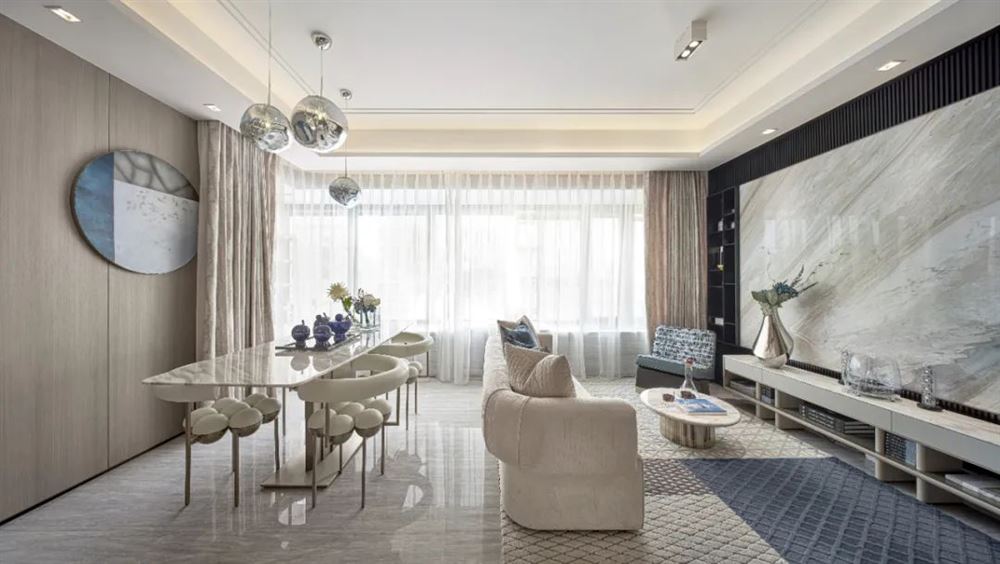 佛山市朝安金茂悅現(xiàn)代簡約風(fēng)格四居室裝修案例