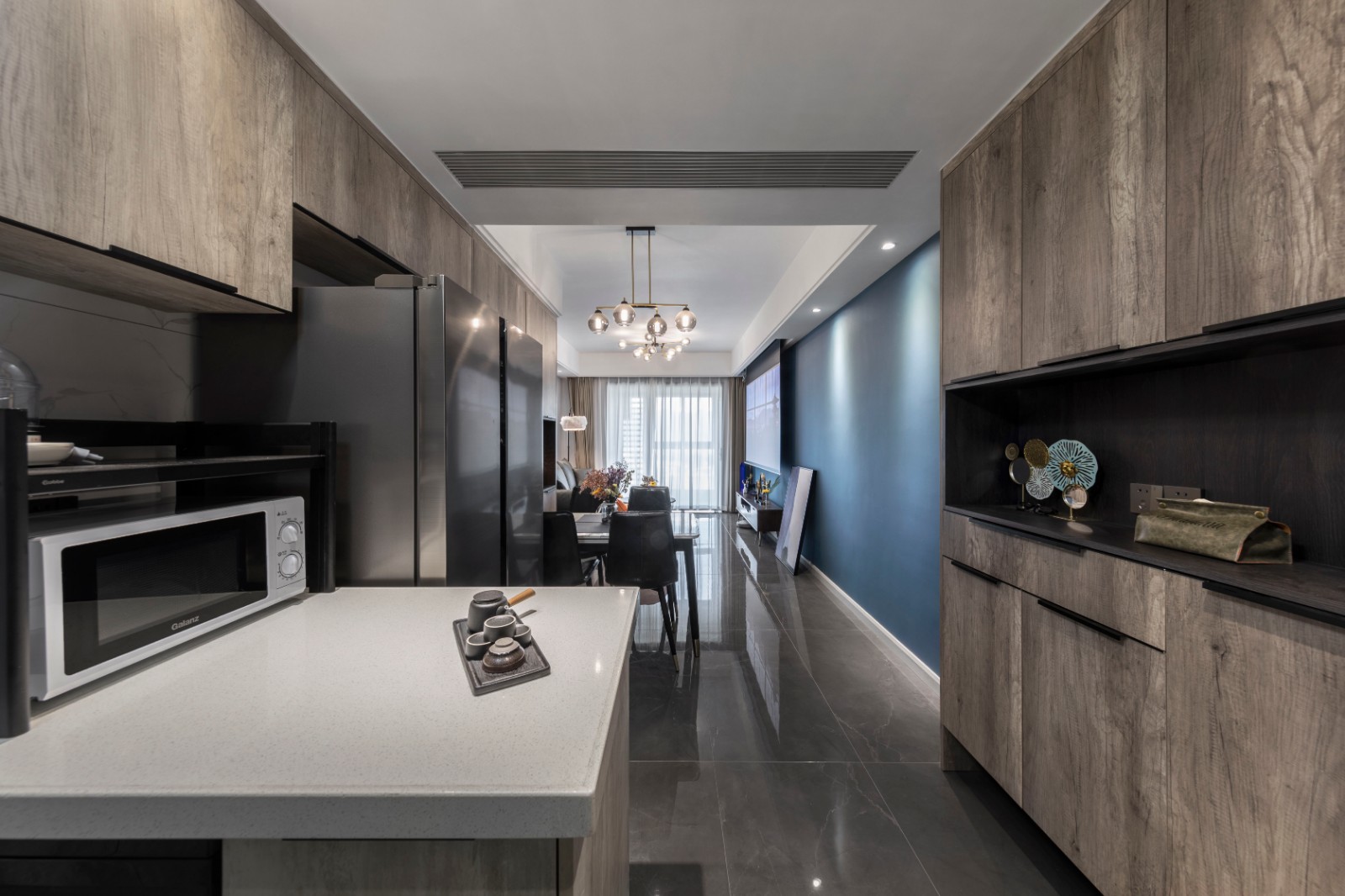 現(xiàn)代輕奢風(fēng)格靜謐灰室內(nèi)家裝設(shè)計(jì)-廚房 現(xiàn)代輕奢風(fēng)格靜謐灰室內(nèi)家裝設(shè)計(jì)-廚房