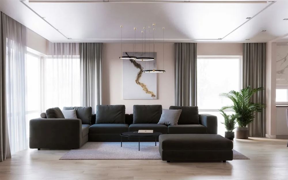 江門市萬科翡翠中央輕奢風(fēng)格三居室裝修案例