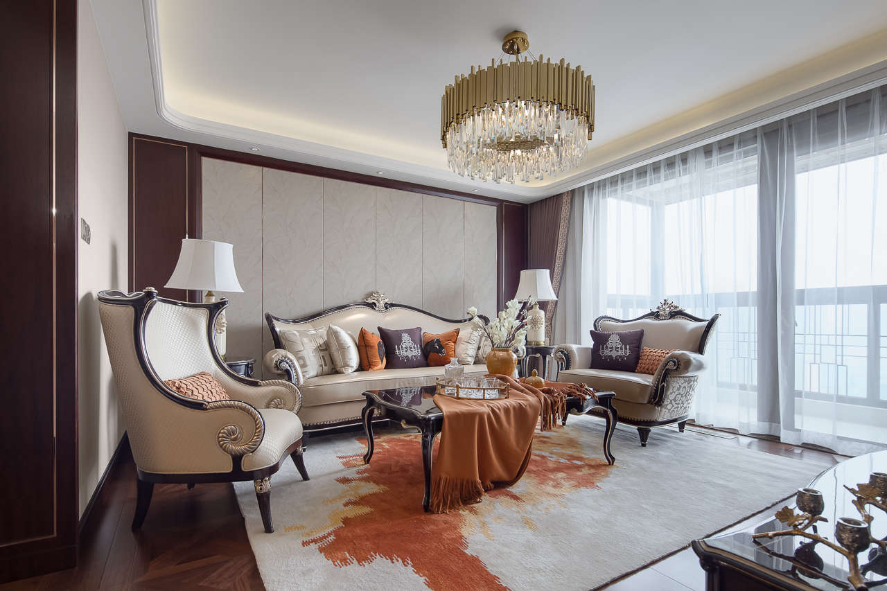 裝修案例歐式輕奢風(fēng)格室內(nèi)裝修效果圖-客廳 裝修案例歐式輕奢風(fēng)格室內(nèi)裝修效果圖-客廳