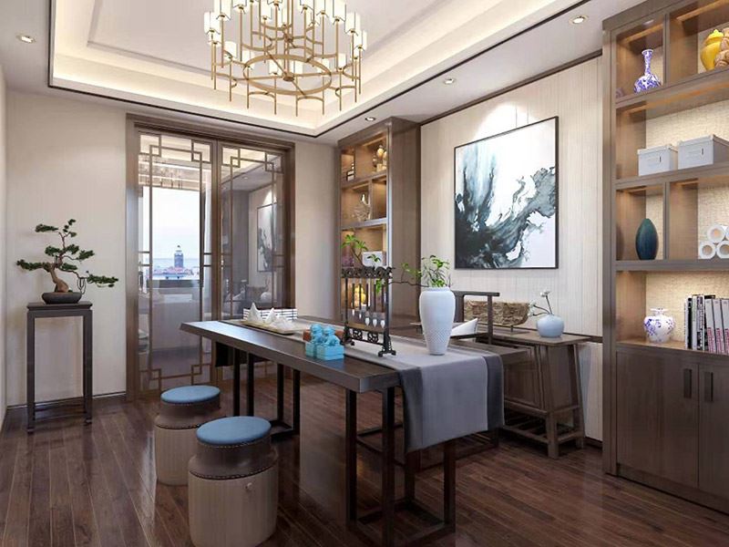 昭通市玉泉商業(yè)廣場新中式風(fēng)格別墅裝修案例