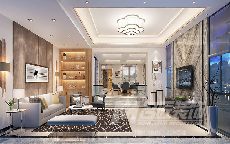 佛山市萬科中駿金域西江現(xiàn)代簡約風格別墅裝修案例