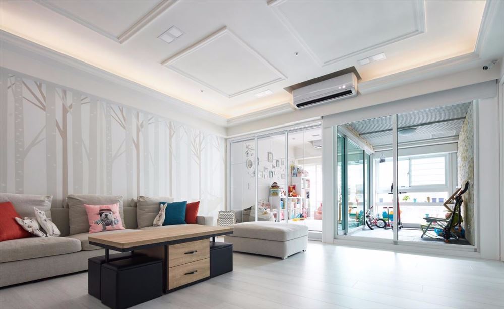 江門市海悅君庭美式風格三居室裝修案例