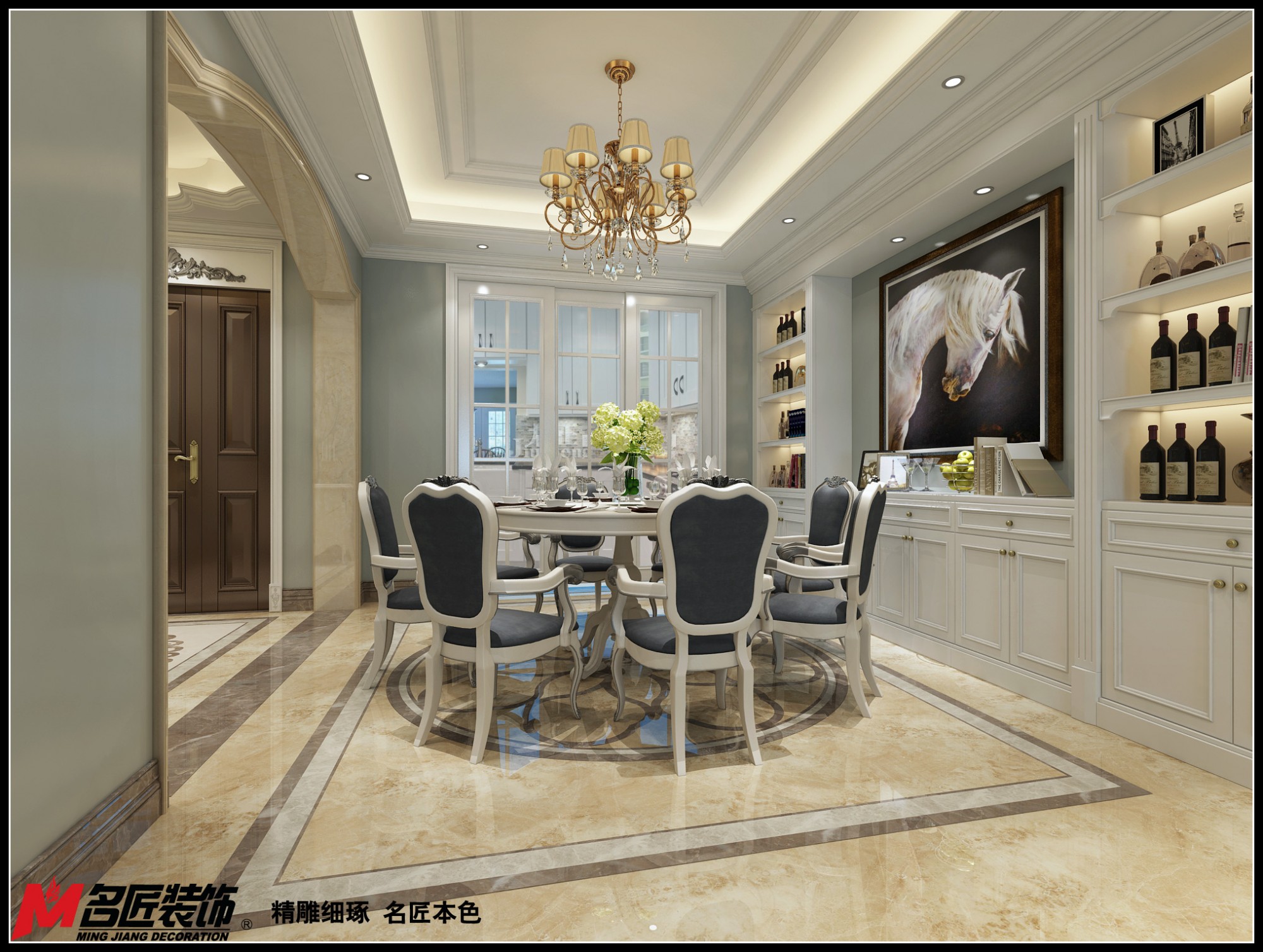 德陽市玫瑰園歐式風格別墅裝修案例