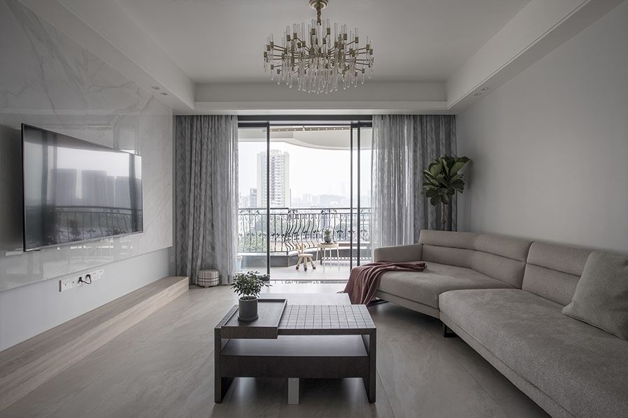 佛山市招商曦岸現(xiàn)代風格三居室裝修案例