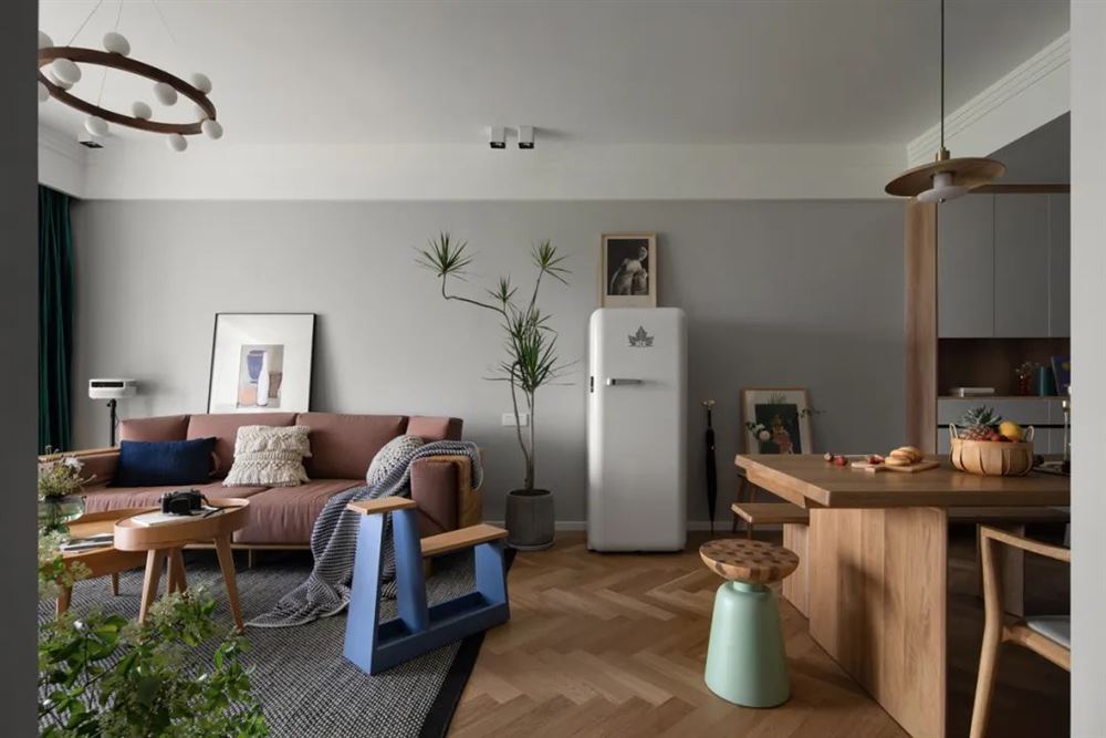 茂名市保險局住宅樓北歐風格三居室裝修案例