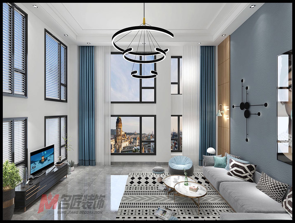 南湖花園別墅360平米北歐風格裝修案例-客廳 南湖花園別墅360平米北歐風格裝修案例-客廳