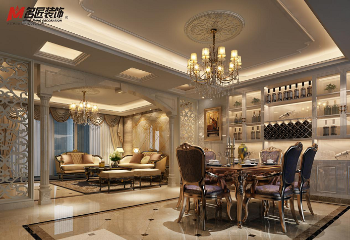 淮安市宏元國際廣場(chǎng)歐式風(fēng)格四居室裝修案例