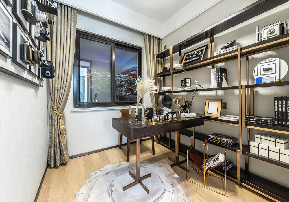 現(xiàn)代輕奢風(fēng)格室內(nèi)設(shè)計(jì)家裝案例-書房 現(xiàn)代輕奢風(fēng)格室內(nèi)設(shè)計(jì)家裝案例-書房