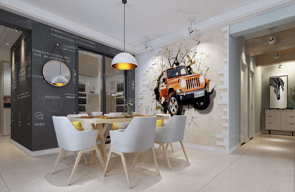 綠地璀璨天城三居135平米北歐風(fēng)格裝修案例-餐廳 綠地璀璨天城三居135平米北歐風(fēng)格裝修案例-餐廳