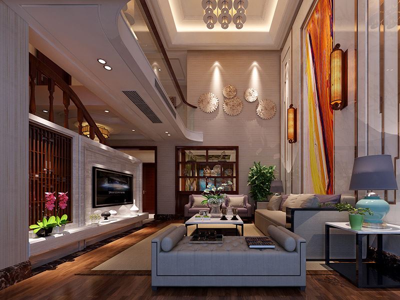 揭陽市博和城新中式風(fēng)格復(fù)式裝修案例