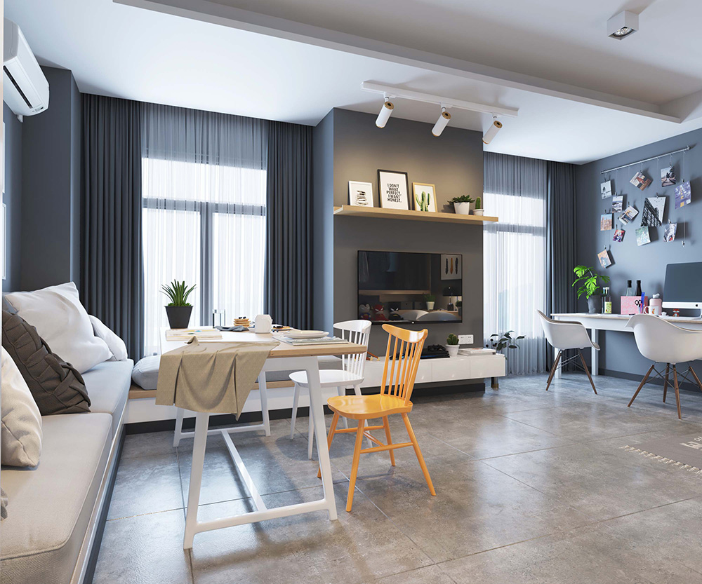 現(xiàn)代風格公寓裝修設(shè)計效果圖-客廳 現(xiàn)代風格公寓裝修設(shè)計效果圖-客廳