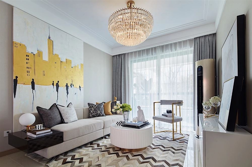 南寧市天昌東盟中央城現(xiàn)代風(fēng)格三居室裝修案例