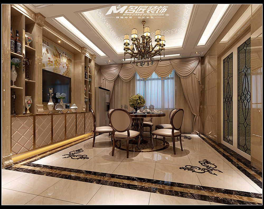 輕奢風(fēng)格室內(nèi)裝修效果圖-新壇自建樓平層250平米-餐廳 輕奢風(fēng)格室內(nèi)裝修效果圖-新壇自建樓平層250平米-餐廳