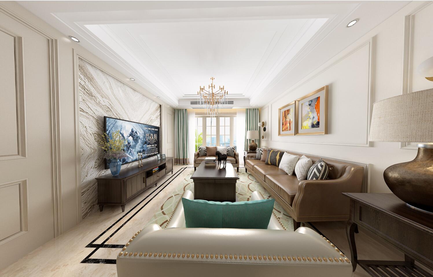 廣州市越秀TOD星匯城歐式風格三居室裝修案例