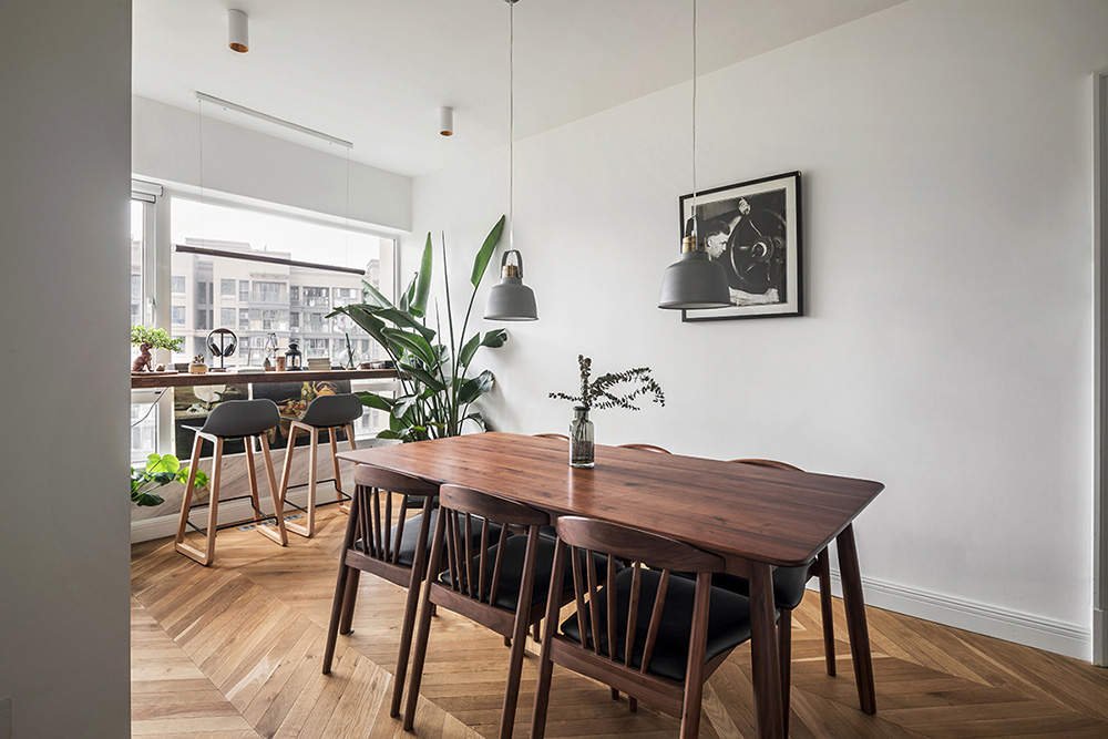 原木北歐風室內設計，帶著年輕人奮斗上進心裝飾的溫馨小窩-餐廳