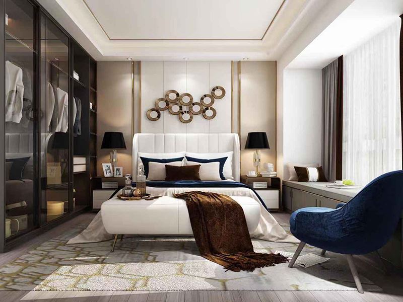 茂名市保險局住宅樓輕奢風格四居室裝修案例